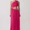 Aria Chiffon Cut Out Maxi Dress – Fuchsia Aria Chiffon Cut Out Maxi Dress – Fuchsia