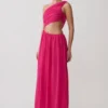 Aria Chiffon Cut Out Maxi Dress – Fuchsia Aria Chiffon Cut Out Maxi Dress – Fuchsia