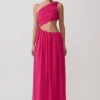 Aria Chiffon Cut Out Maxi Dress – Fuchsia Aria Chiffon Cut Out Maxi Dress – Fuchsia