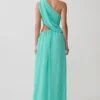 Aria Chiffon Cut Out Maxi Dress – Lagoon