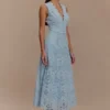 Arla Broderie Midi Skirt – Pale Cornflower Blue Arla Broderie Midi Skirt – Pale Cornflower Blue