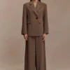 Arlo Wide Leg Suiting Trouser – Cacao Brown Arlo Wide Leg Suiting Trouser – Cacao Brown