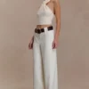 Arlo Wide Leg Suiting Trouser – Ivory Arlo Wide Leg Suiting Trouser – Ivory