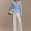 Arlo Wide Leg Suiting Trouser – Ivory Arlo Wide Leg Suiting Trouser – Ivory
