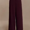Arlo Wide Leg Suiting Trouser – Mahogany