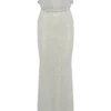 Arna Off Shoulder Diamante Maxi Dress – Silver Arna Off Shoulder Diamante Maxi Dress – Silver