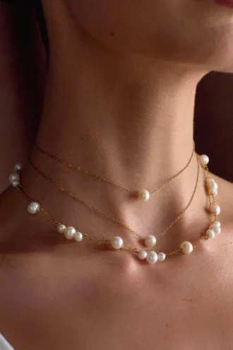 Aryanne Layered Pearl Choker – Pearl