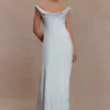 Ashley Cowl Neck Lace And Satin Maxi Dress – Ice Blue Ashley Cowl Neck Lace And Satin Maxi Dress – Ice Blue