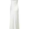 Ashley Cowl Neck Lace And Satin Maxi Dress – Ivory