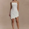 Atenea Satin Mini Dress – White Atenea Satin Mini Dress – White