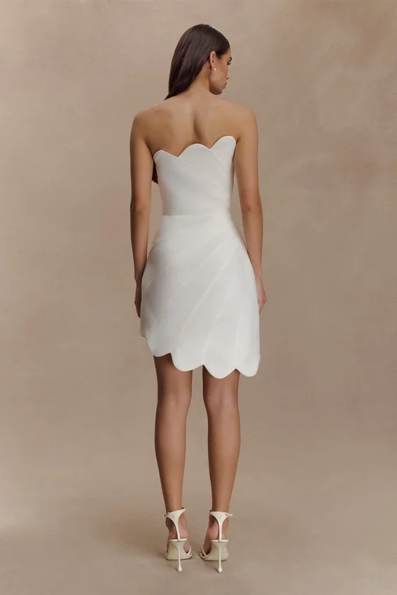 Atenea Satin Mini Dress – White Atenea Satin Mini Dress – White