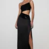 Athena One Shoulder Diamante Maxi Dress – Black Athena One Shoulder Diamante Maxi Dress – Black