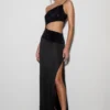 Athena One Shoulder Diamante Maxi Dress – Black Athena One Shoulder Diamante Maxi Dress – Black