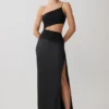 Athena One Shoulder Diamante Maxi Dress – Black Athena One Shoulder Diamante Maxi Dress – Black