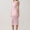 Atlantis Crochet Knit Midi Skirt – Baby Pink Atlantis Crochet Knit Midi Skirt – Baby Pink