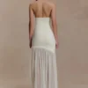 Aubree Crepe And Mesh Maxi Dress – Ivory Aubree Crepe And Mesh Maxi Dress – Ivory