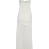 Aubree Crepe And Mesh Maxi Dress – Ivory Aubree Crepe And Mesh Maxi Dress – Ivory