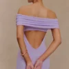 Audrey Off Shoulder Mesh Maxi Dress – Lilac Audrey Off Shoulder Mesh Maxi Dress – Lilac