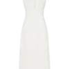 Audrine Suiting Sleeveless Midi Dress – Ivory Audrine Suiting Sleeveless Midi Dress – Ivory