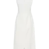 Audrine Suiting Sleeveless Midi Dress – Ivory Audrine Suiting Sleeveless Midi Dress – Ivory