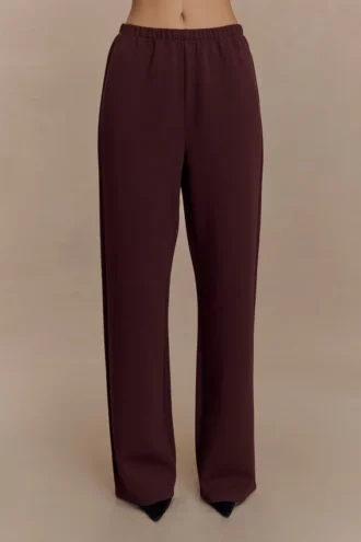 August Straight Leg Jogger – Chocolate