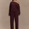 Aiden Slouchy Crew Jumper – Chocolate Aiden Slouchy Crew Jumper – Chocolate