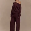 Aiden Slouchy Crew Jumper – Chocolate Aiden Slouchy Crew Jumper – Chocolate