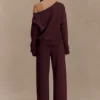 Aiden Slouchy Crew Jumper – Chocolate Aiden Slouchy Crew Jumper – Chocolate