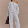 August Straight Leg Jogger – Ivory August Straight Leg Jogger – Ivory