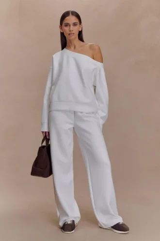 August Straight Leg Jogger – Ivory