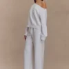 August Straight Leg Jogger – Ivory August Straight Leg Jogger – Ivory