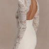 Aurelie Long Sleeve Lace Mini Dress – Ivory Aurelie Long Sleeve Lace Mini Dress – Ivory