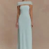 Aurora Slinky And Mesh Split Maxi Dress – Lagoon Aurora Slinky And Mesh Split Maxi Dress – Lagoon