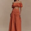 Autumn Maxi Skirt – Burnt Orange Autumn Maxi Skirt – Burnt Orange
