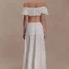 Autumn Off Shoulder Broderie Top – White Autumn Off Shoulder Broderie Top – White