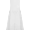 Ayla Cotton Fit And Flare Midi Dress – White Ayla Cotton Fit And Flare Midi Dress – White