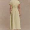 Aysha Buttoned Linen Midi Dress – Lemon Aysha Buttoned Linen Midi Dress – Lemon