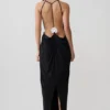 Bahari Low Back Halter Maxi Dress – Black Bahari Low Back Halter Maxi Dress – Black