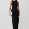 Bahari Low Back Halter Maxi Dress – Black Bahari Low Back Halter Maxi Dress – Black