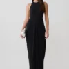 Bahari Low Back Halter Maxi Dress – Black Bahari Low Back Halter Maxi Dress – Black