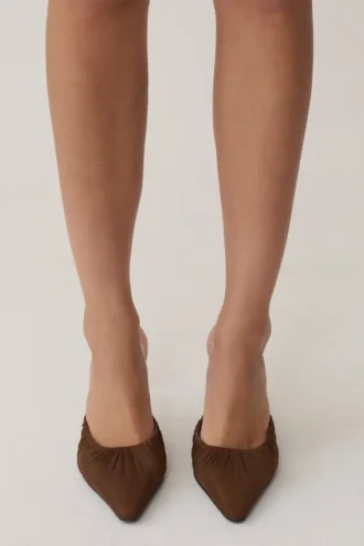 Bao Mesh Pointed Heel – Chocolate