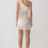 Barker Hand Crochet Knit Mini Dress – White Barker Hand Crochet Knit Mini Dress – White