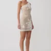 Barker Hand Crochet Knit Mini Dress – White Barker Hand Crochet Knit Mini Dress – White