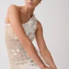 Barker Hand Crochet Knit Mini Dress – White Barker Hand Crochet Knit Mini Dress – White