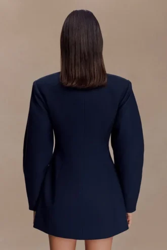 Beatrice Blazer Mini Dress – Navy