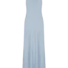Bella Satin Halter Maxi Dress – Frosted Blue Bella Satin Halter Maxi Dress – Frosted Blue