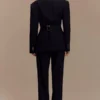 Penelope Pleated High Waisted Pants – Black