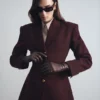 Bellamy Cinched Blazer – Mahogany