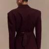 Bellamy Cinched Blazer – Mahogany