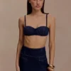Belle Denim Cropped Bralette – Indigo Blue Belle Denim Cropped Bralette – Indigo Blue